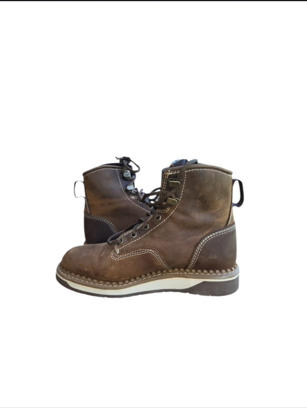 Georgia Boot Amp Brown Leather Work Safety Electric Fire Utility Boot Women 7.5 - Picture 12 of 14